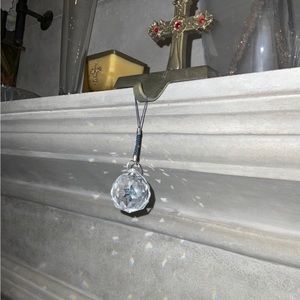 Clear Crystal Glass Faceted Ball Sphere Suncatcher Sparkle New